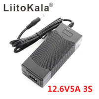 LiitoKala 3S 12.6V 5A Charger Power Supply Adapter 12V lithium Battery pack Li-ion batterites EU/US/AU/UK AC DC plug Converter