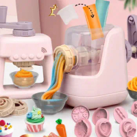 Mini Simulation Kitchen Ice Cream Machine Cooking Toys Kitchen Toy Colourful Clay Pasta Machine Hamburg DIY Children