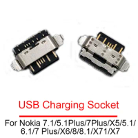 10-20PCS For Nokia 7.1 5.1Plus 7Plus X5 5.1 6.1 7 Plus X6 8 8.1 X71 X7 USB Charging Port Dock Plug Connector Socket