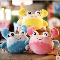 Mainan mewah kepiting Oceanarium saiz kecil, mainan mewah kepiting capit besar, boneka kepiting, ana