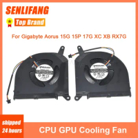 For Gigabyte AERO15 15G 15P 17P 17G XC XB RX7G Rx5G RP77 RP75W New Laptop CPU Fan PLB07010S12HH DC12V 0.50A 4Lines GPU Cooling