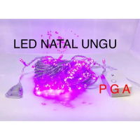 LAMPU NATAL LED / LAMPU HIAS LED / LAMPU DEKORASI LED UNGU / 100 LED