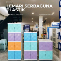 Lemari Plastik / Lemari Plastik Susun / Lemari Anak / Fawsline / L Mini dinding Putih