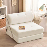 Single Sofa Small Apartment Living Room Tofu Block Taji Sofa Bed Folding Dual-purpose Cream Style Modular Lazy Sofa