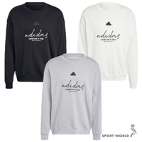 Adidas 長袖上衣 男裝 寬鬆 純棉 黑/白/灰【運動世界】IW3542/IW3546/IX1318