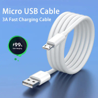 สายไมโคร USB, ชาร์จเร็ว 3A, สายดาต้า, เข้ากันได้กับ Samsung, แท็บเล็ต Xiaomi, โทรศัพท์ Android, อุปก
