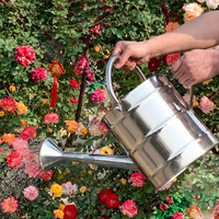 不銹鋼灑水壺大容量家用農用長嘴加厚澆花澆水澆菜噴灌兩用花灑桶
