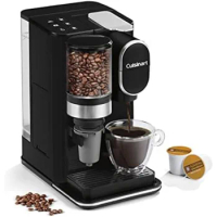 Cuisinart DGB-2 Conical Burr Grind &amp; Brew Single-Serve Coffeemaker, Black &amp; Cuisinart HomeBarista Reusable Filter Cup, Gray