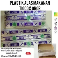 Plastik Sheet - ALAS makanan OBOR UK 20x20/25x35 - alas mi ayam bubur 25x35 Alas Obor