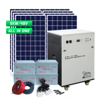 High Power Portable Electric 5000w 200w 5kw Solar Power Generator 2000w with Panel Completed Set 1kwh 1000watts for Home