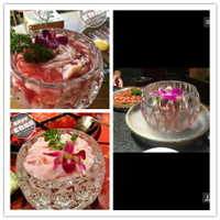 新款創意火鍋店個性干冰餐具玻璃冰鎮鮮鵝腸水晶球特色鴨腸菜盤碗