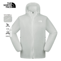 【The North Face 官方旗艦】北面男款灰色DWR防潑水防風外套｜8AUQA0M