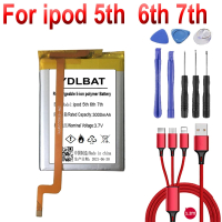 New brand 3000mAh ipod 5th gen video 30gb ipod 6th gen classic 80gb 120gb 7th gen 160gb USB cable to