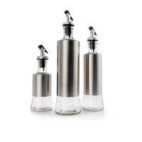 【御皇居】不鏽鋼玻璃調味瓶3入-300ml(不鏽鋼醬料瓶 料理瓶)