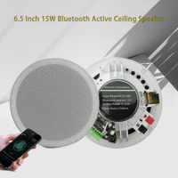 Waterproof Built In Digital Class D Amplifier Bluetooth-compatible Ceiling Speaker 15W 6inch Active LoadSpeaker for Indoor Audio