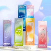 5pcs Romantic Wishes Bookmarks for Books Translucent PET Color Reading Note Marker Page Holder Office School Gift F729