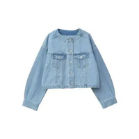 Jaket Jeans Wanita - Bobo Tokyo - Suikazura Denim Jacket One Size Light Indigo