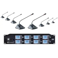 Professional 8 Channel Wireless conference microphone System