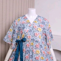 Laiba - Dress Daster Rumahan Model Kimono Bahan Rayon Premium Busui & Hamil Friendly Variasi 32