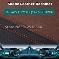 Suede Dashmat Dash Mat Dashboard Cover Non-Slip Sun Shade Accessories For Toyota Previa Estima Tarago ACR30 XR30 XR40 2000 -2005