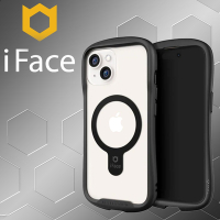 日本 iFace iPhone 15 Reflection MagSafe 抗衝擊強化玻璃保護殼 - 黑色