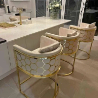 kursi Barr/kursi dapur stainless steel gold