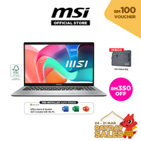 Real and effective MSI Laptop Modern 15 AI F13MG-224MY (i5-1335U/16GB OR 32GB RAM /512GB SSD/Intel I