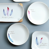 陶瓷盤子家用裝菜碟子創意簡約深菜盤景德鎮瓷器餐具北歐吃飯餐盤