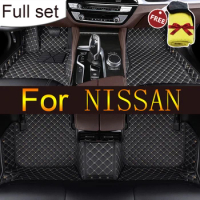 Leather Car Floor Mats For NISSAN Xterra NV 3500 NV 2500 280ZX 240SX Cefiro Wingroad Terra D22 Car accessories