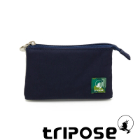 【tripose】漫遊系列岩紋簡約微旅萬用零錢包(深藍)