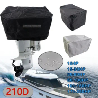 Oxford Waterproof Yacht Half Outboard 15-250HP 210D Motor Engine Boat Cover Anti UV Dustproof Cover Marine Engine Protecto Canva