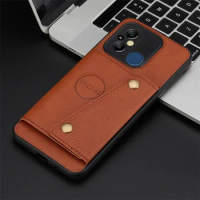 For Xiaomi Redmi12C Case Wallet PU Leather Phone Case For Xiaomi Redmi 12C 12 C Redmi12C 4G Car Magnetic Card Holder Slot Cover