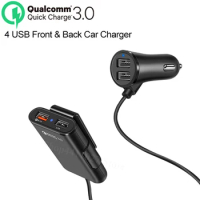 4 Ports QC 3.0 Fast USB Car Charger Accessories stickers for Saab 9-3 93 9.3 95 9-5 900 accessories car decals