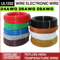 Dây điện UL1332 24AWG/26AWG/28AWG Teflon chịu nhiệt cao, dây cách điện fluoroplastic, dây điện trở t