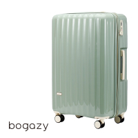(5/4限定價)Bogazy 雅典美爵 26吋鏡面光感海關鎖可加大行李箱(薄荷綠)