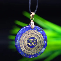 Orgonite Necklace Energy Pendant Healing Reiki Rose Quartz Lapis Lazuli Natural Stone Chakra Necklaces Meditation Jewelry