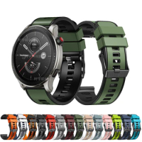 For Amazfit GTR 4 Smartwatch Strap 22mm Silicone Wrist Bracelet For Amazfit Bip 5/GTR 3 Pro 2 2E/GTR 47mm/Pace/Stratos 3 2S Band