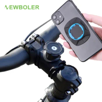 NEWBOLER Motorcycle Electric Bicycle Phone Holder Universal Handlebar Mount Rotatable Bike Handphone Holder Cycling Bracket