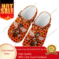 Bee Honeybee Home Clogs Custom Water Shoes Mens Womens Teenager Popularity Sandals Garden Breathable Beach Hole Slippers White