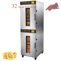 32 Layer Commercial Professional Fruit Food Dryer Stainless Steel Food Fruit Vegetable Pet Meat Air Dryer Electric Dehydrator