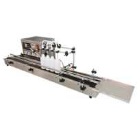 Four-Heads Filling Machine, Beverage Mineral Water Juice Milk Olive Oil Shampoo, Automatic Liquid Filler