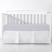 ขายร้อนมาตรฐานจีบกระโปรงเตียงเพิ่มแผ่นด้านบนสีขาวสำหรับเด็กทารกหญิง-เนอสเซอรี่ผ้าปูที่นอนเด็กวัยหัดเดิน14นิ้ว High