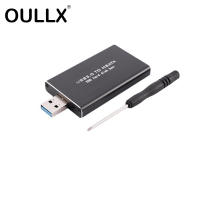 OULLX MSATA เป็นตัวแปลงฮาร์ดดิสก์การ์ด USB3.0 SSD เคสภายนอกโซลิดสเตทบอร์ดปลั๊กแอนด์เพลย์เคสอลูมิเนียมโดยตรง