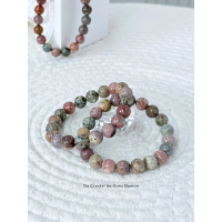 DA CRYSTAL Alashan Agate Fresco Crystal Bracelet