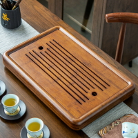 晟窯整塊重竹茶盤儲排水式雙用功夫茶具茶臺家用簡約干泡托盤日式