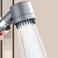 3 Modes Shower Head High Pressure Showerhead One-Key Stop Water Massage Shower Head With Filter Element Bathroom Accessories