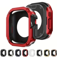 2 in 1 Cover For Apple Watch 41MM 45MM 44MM 40MM PC+TPU Armour Drop-proof Protective Case iwatch series 8 7 6 5 4 SE 49MM Ultra
