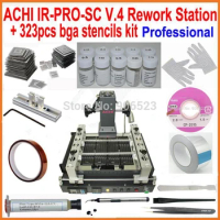 Original ACHI IR PRO V4 bga rework station +323pcs bga stencils solder flux reball station completely 20 in 1 bga reballing kit