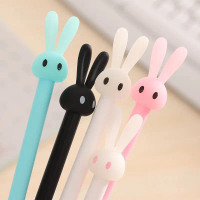 Pulpen Pena Bentuk Karakter Kepala Kelinci Bolpen Karakter Bunny Lucu Unik Pulpen Karakter Gel Imut 