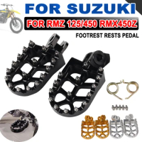 Motorcycle Footrests Footpegs Foot Rests Pegs Pedal Parts For SUZUKI RMZ250 RMZ450 RMX450Z RMZ RMX 250 450 450Z Accessories